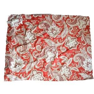 2 New Hillcrest red paisley standard shams French Country 100% cotton
